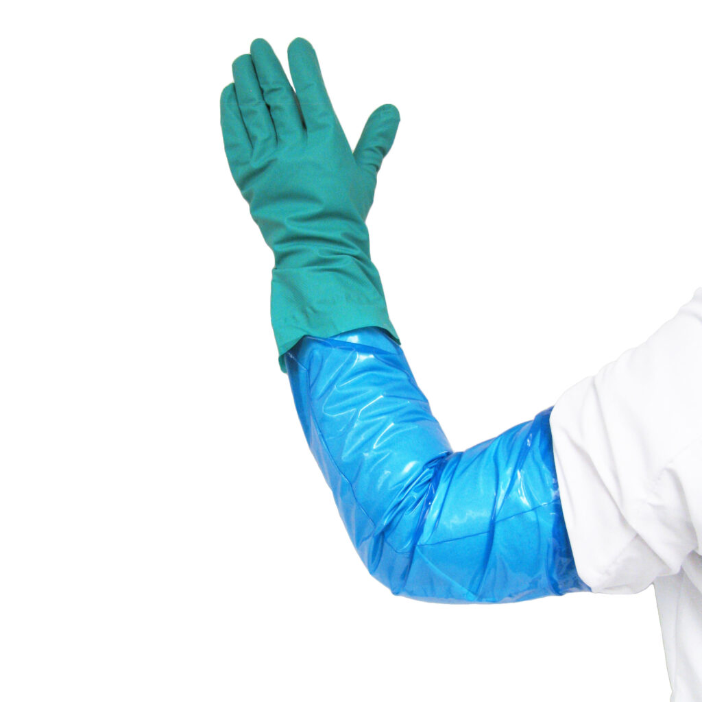 41380_LINED SLEEVE GLOVES - SMALL - 15MIL GLOVE - 4MIL SLEEVE