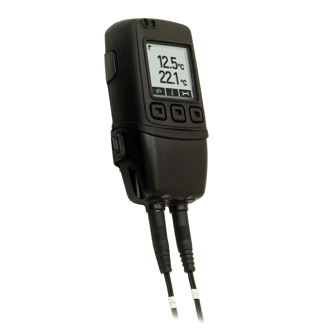 Q65C Digital Auto Thermometer Uhr Temperatur 2in1 LCD Display