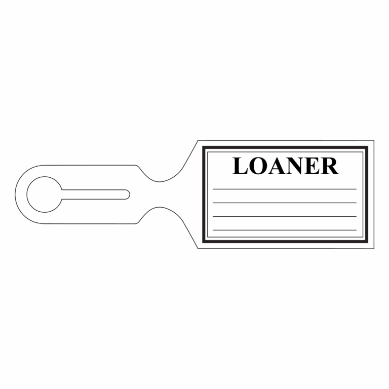 403225 LNR_PET TRAY LABEL- WHITE-LOANER 8.5L X 2.5W-01